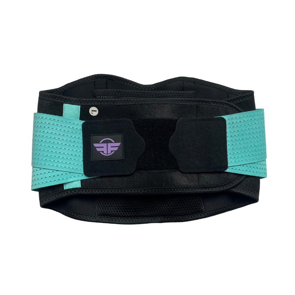 NEW Black and Teal Waist Support Belt